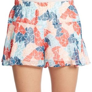 BCBGeneration Geometric Polyester Shorts in Small